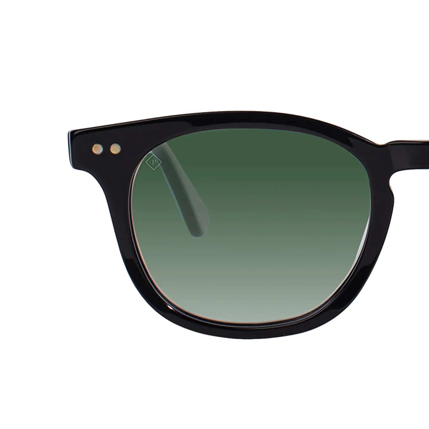 chester black polarized sunglasses green lenses