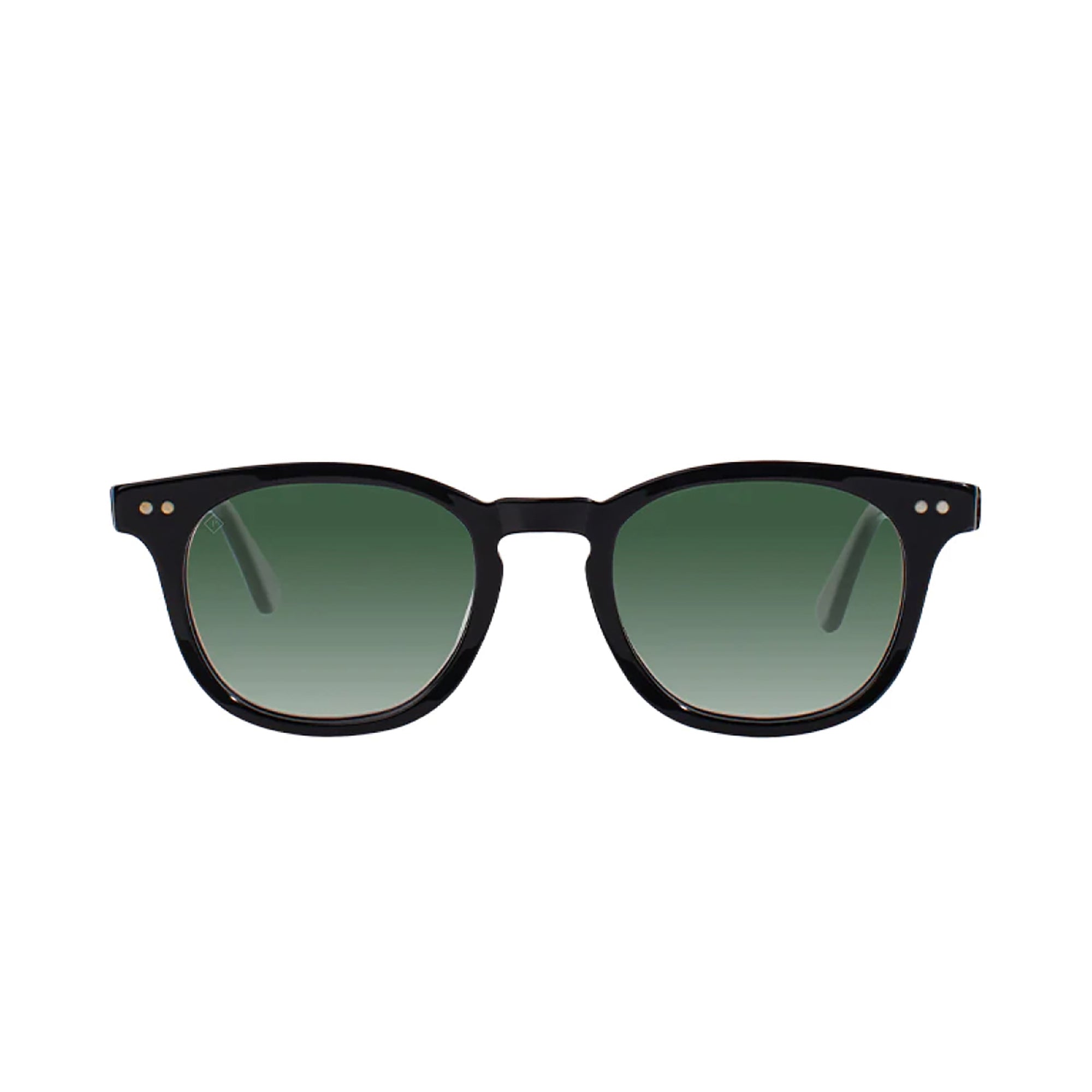 chester black gloss polarized sunglasses green lens