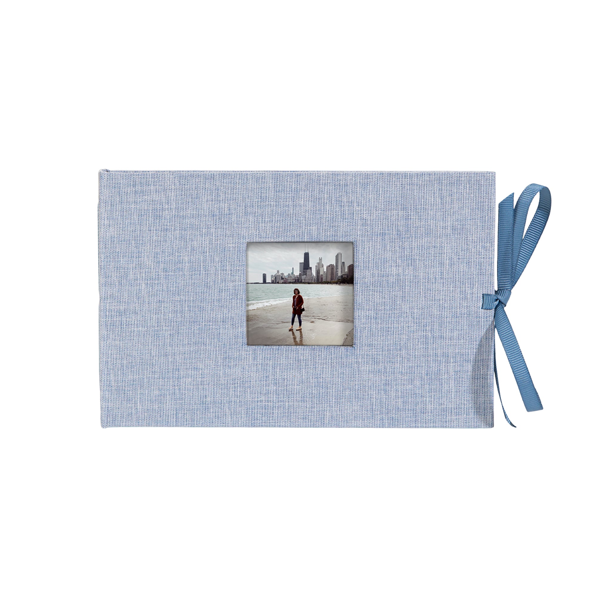 noci photo album in chambray blue