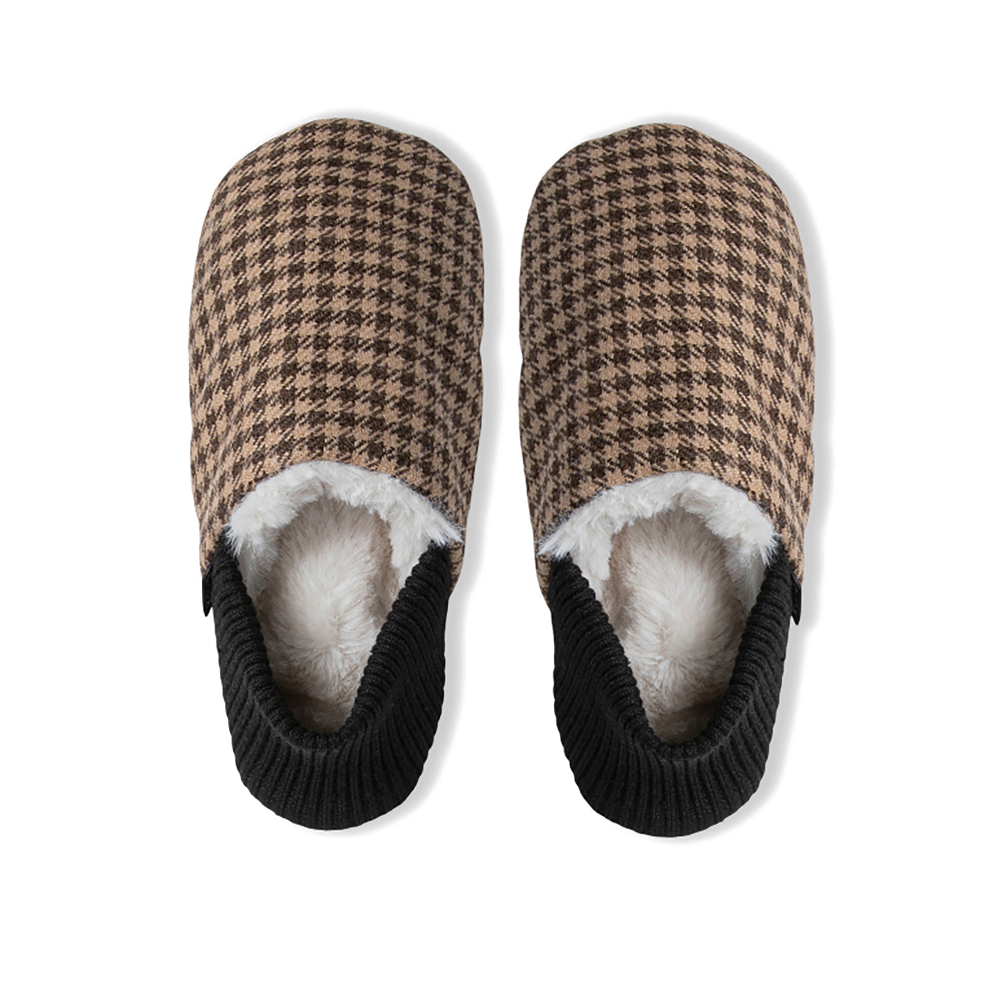 Finn Tweed House Shoes - Fur-Lined