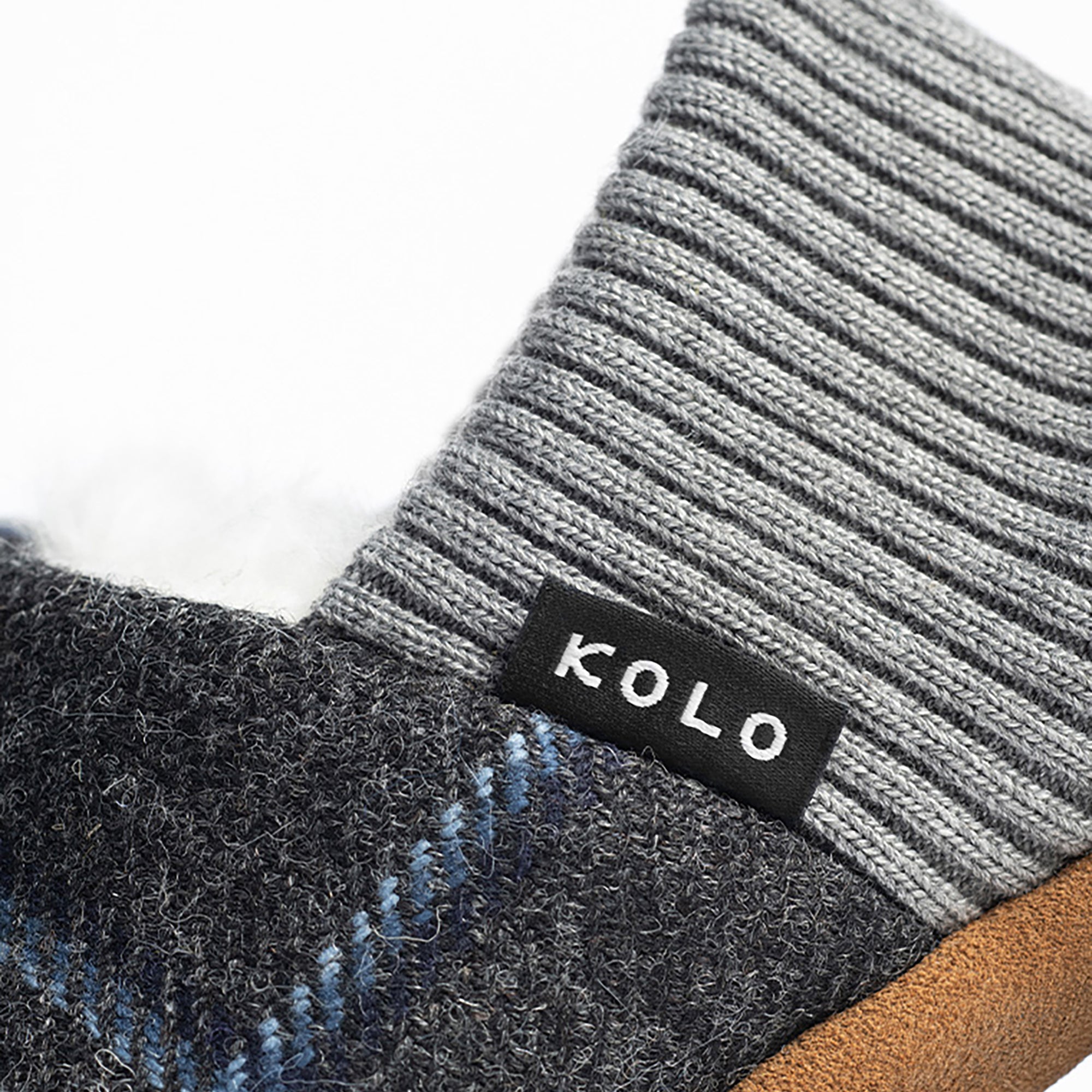 Finn Tweed House Shoes - Fur-Lined