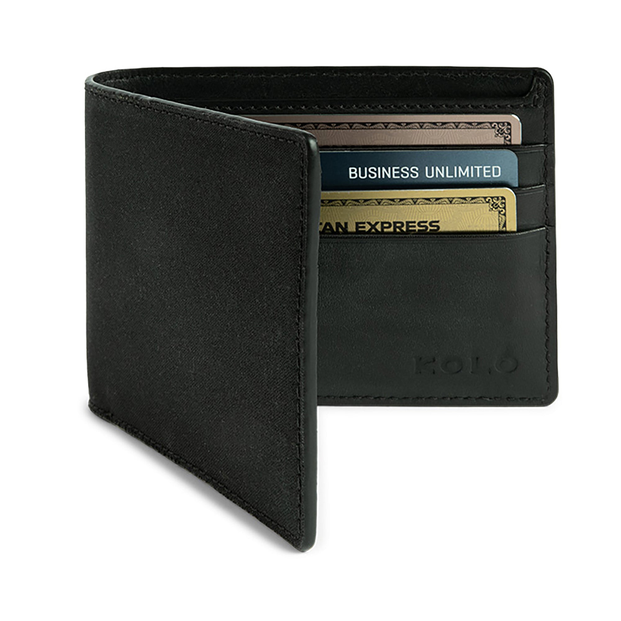 black camden bi-fold wallet