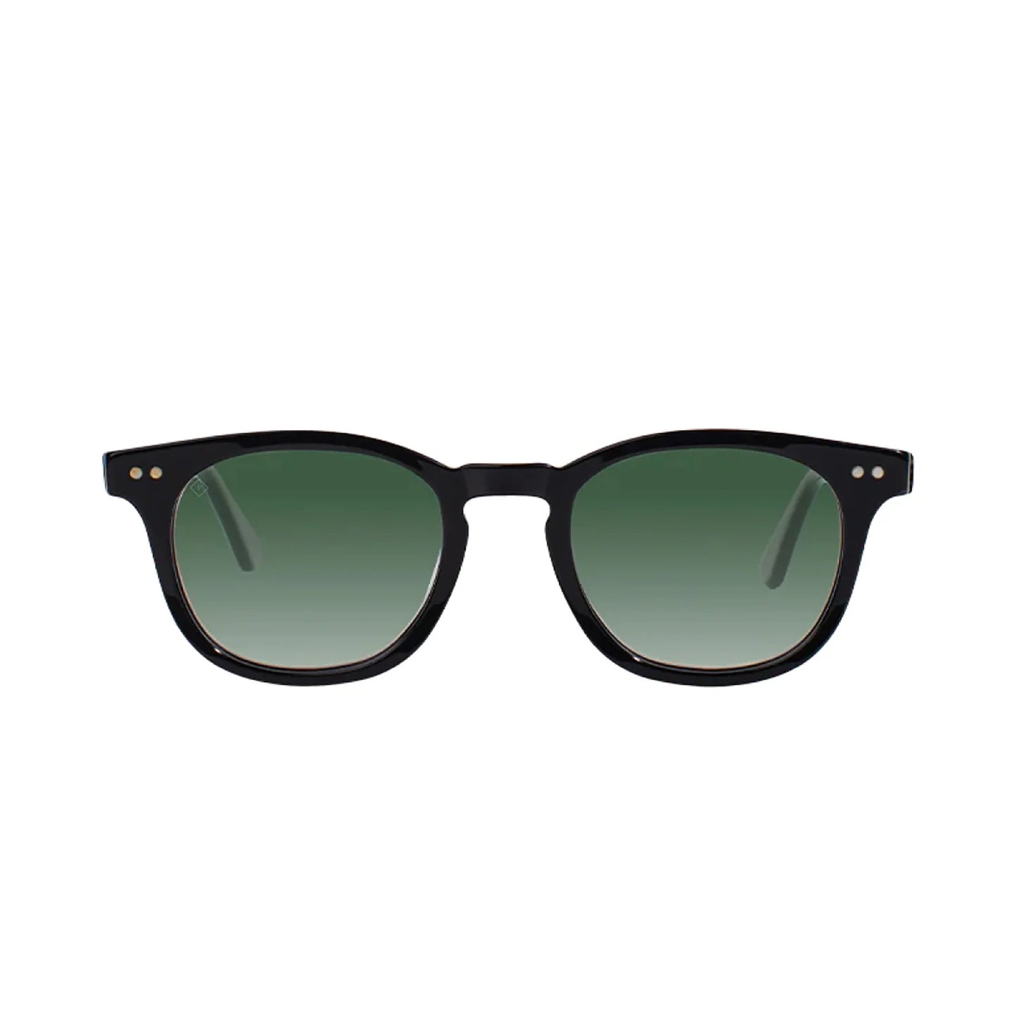 chester black polarized sunglasses green lenses