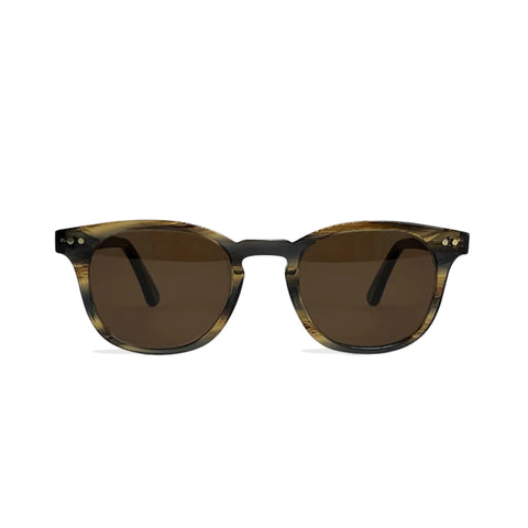 chester black gloss polarized sunglasses green lens