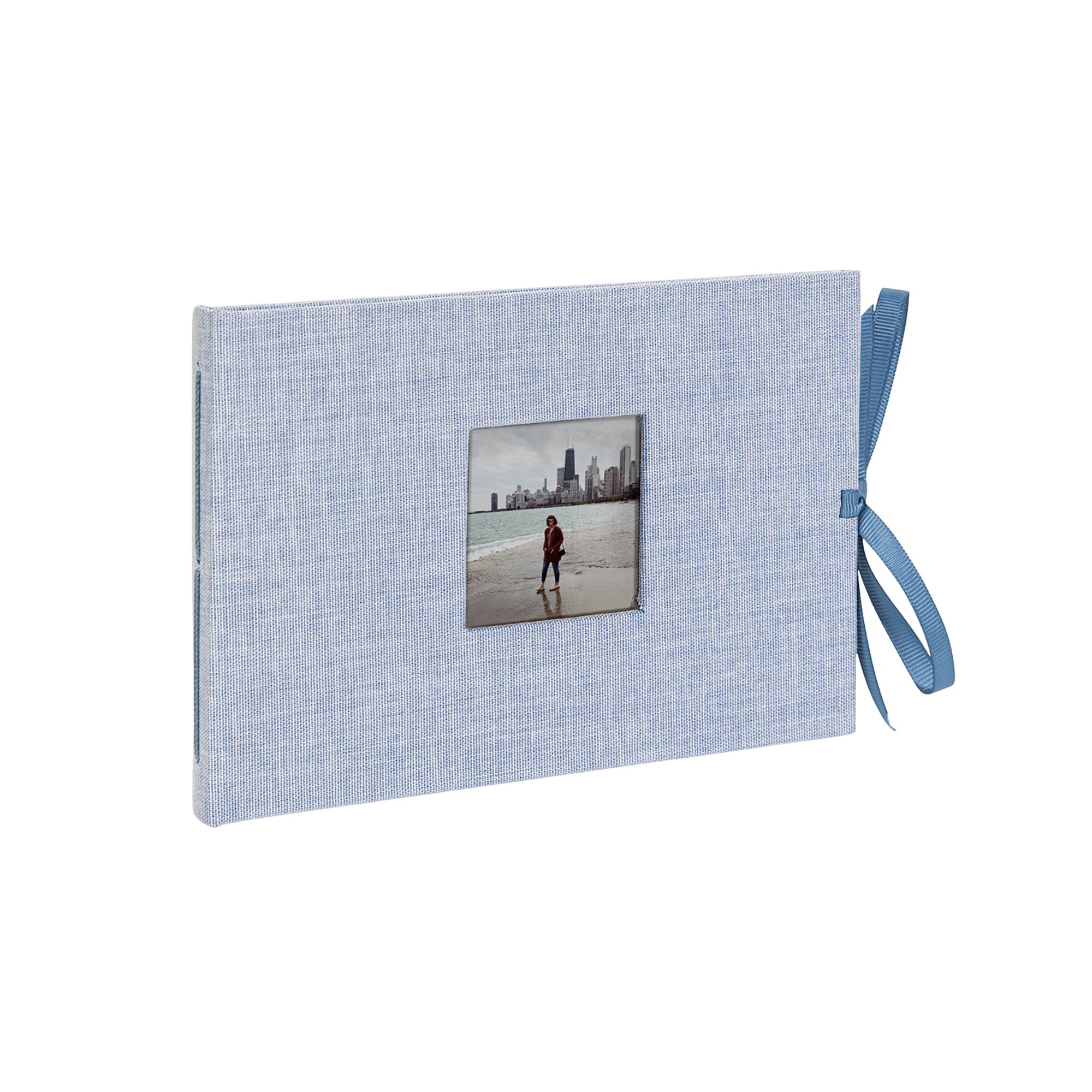 noci photo album in chambray blue