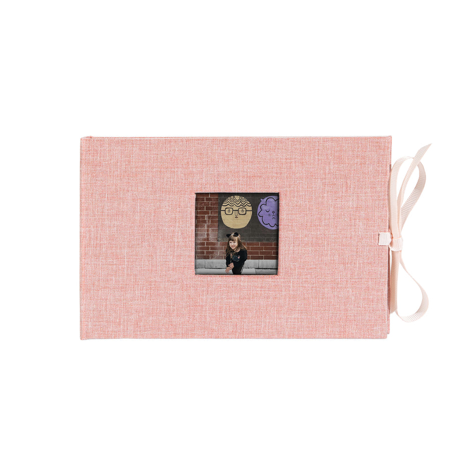 noci photo album in chambray coral