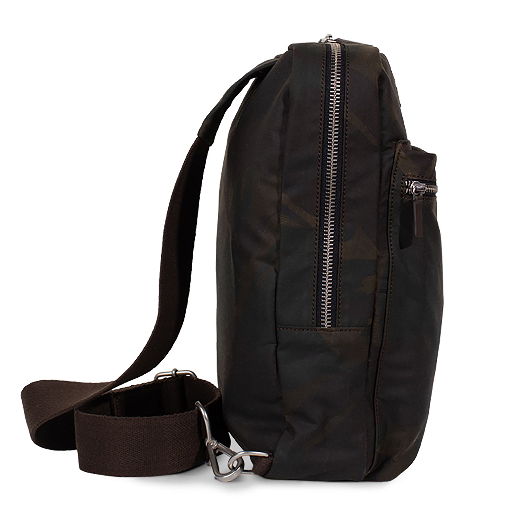 camo derby sling bag