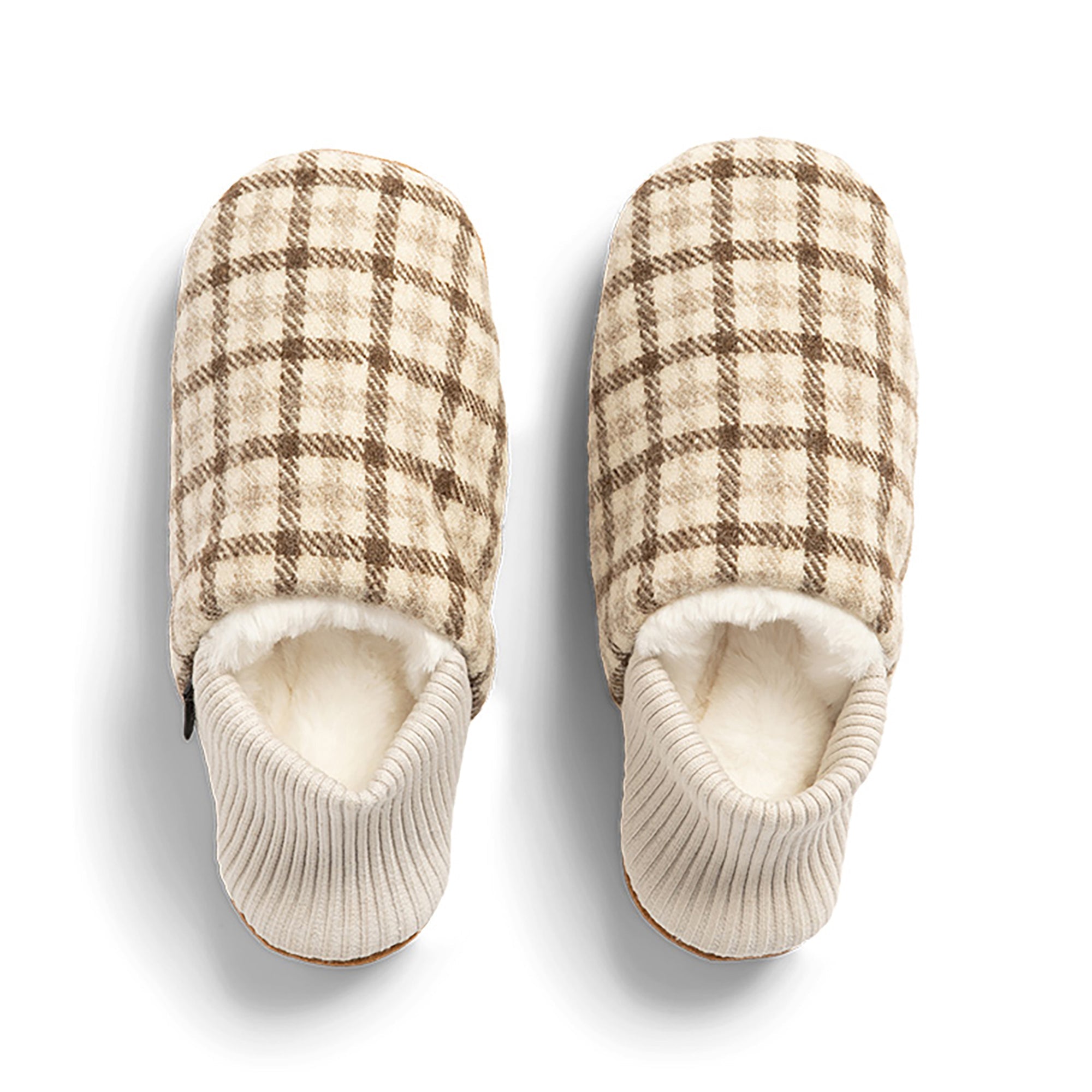 Hawick Tweed House Shoes - Fur-Lined