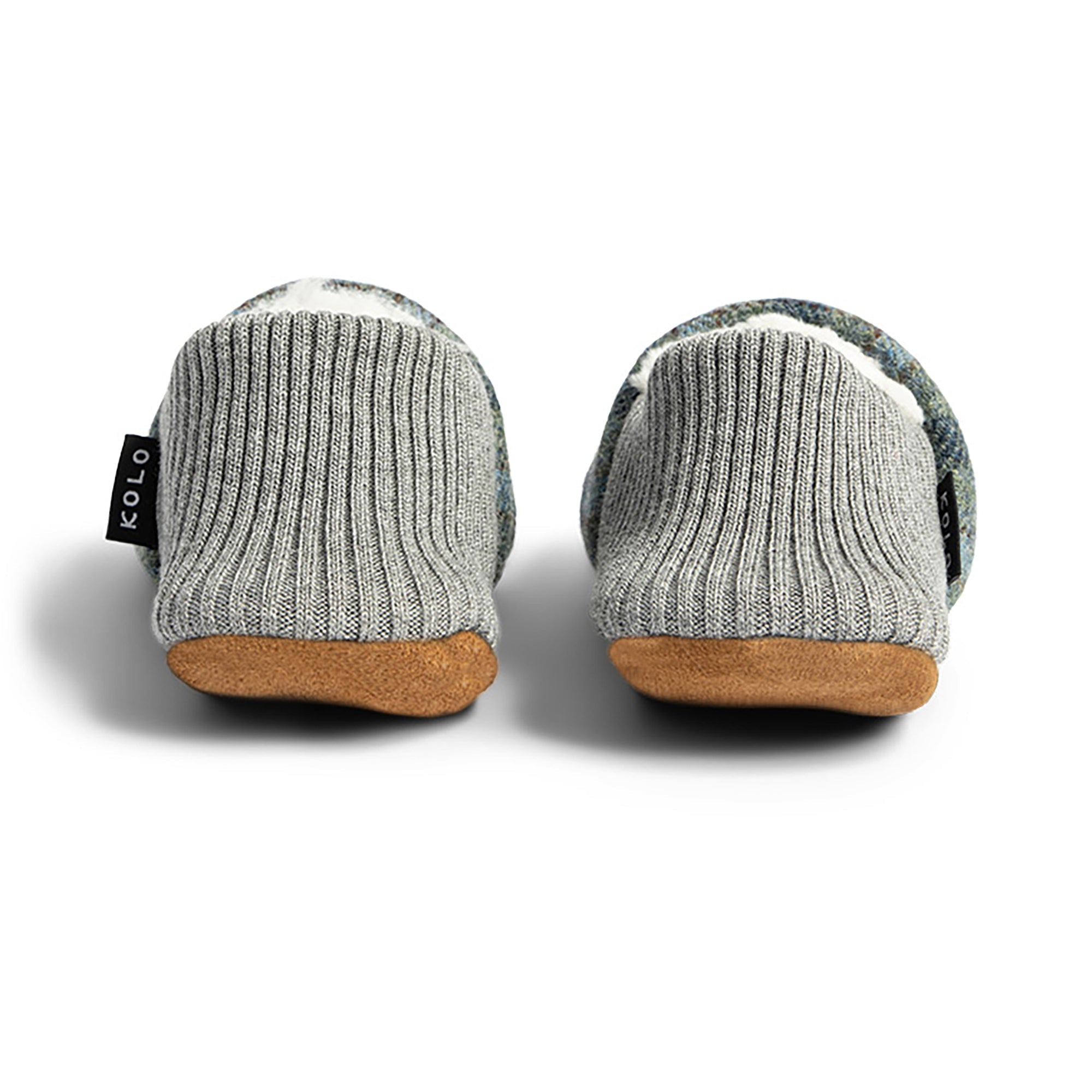 Lanton Tweed House Shoes - Fur-Lined