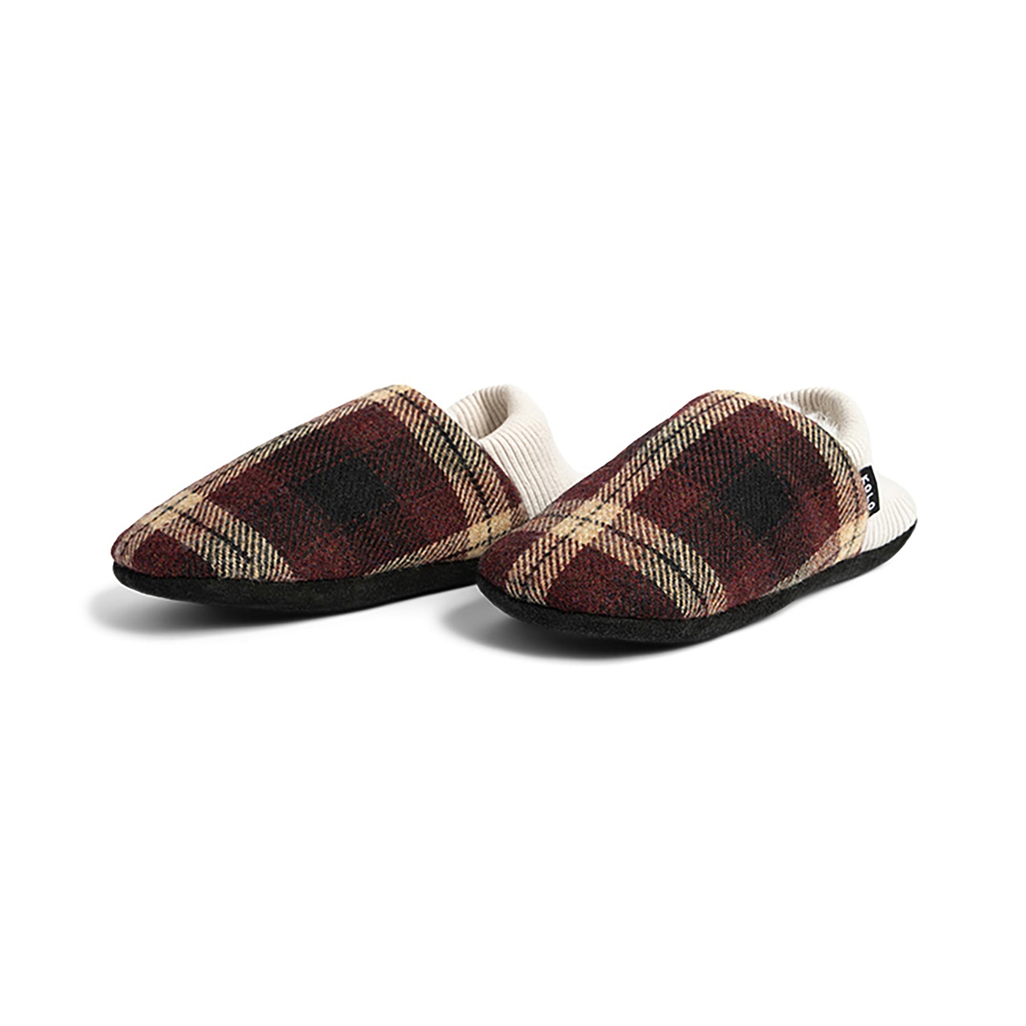 Lanton Tweed House Shoes - Fur-Lined