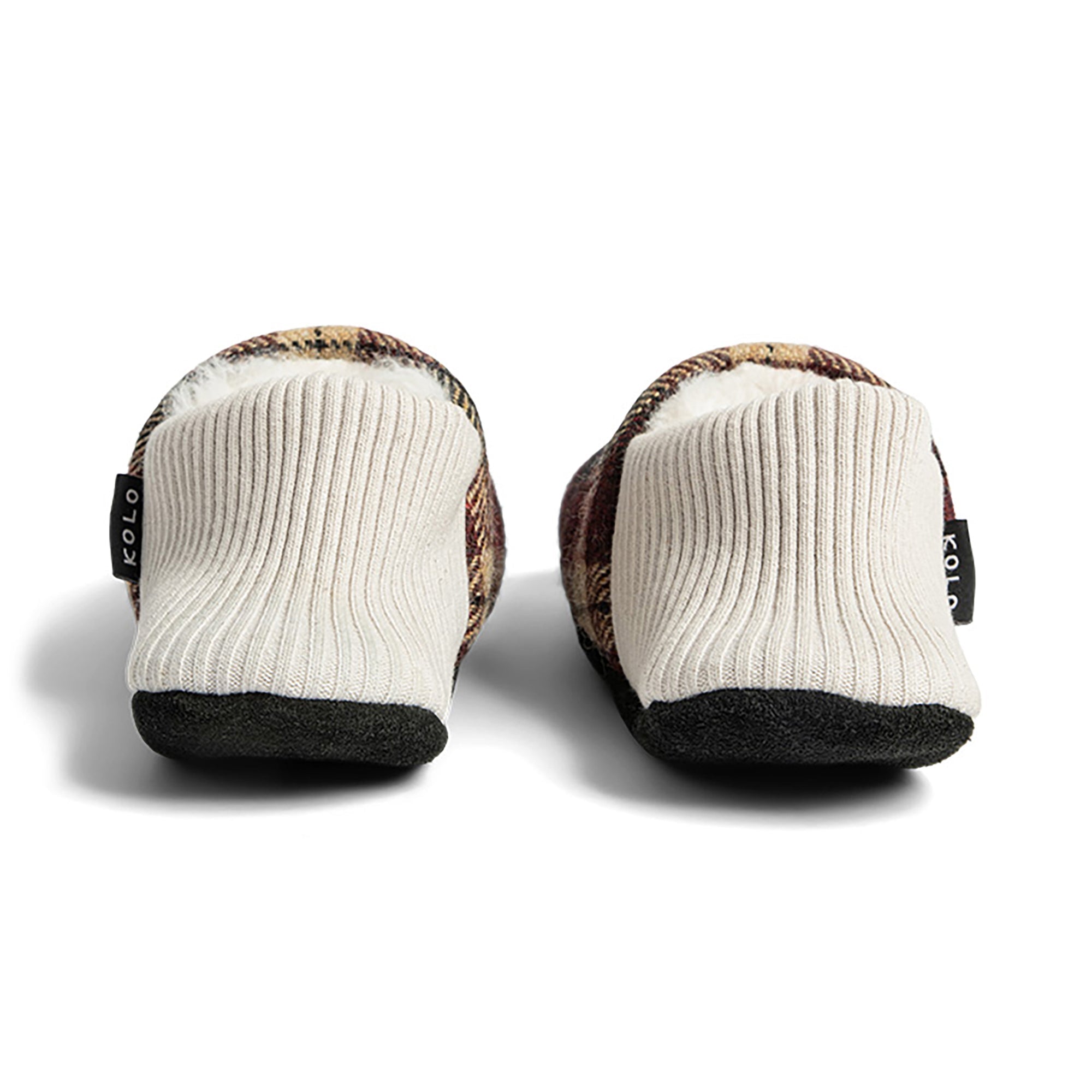 Lanton Tweed House Shoes - Fur-Lined