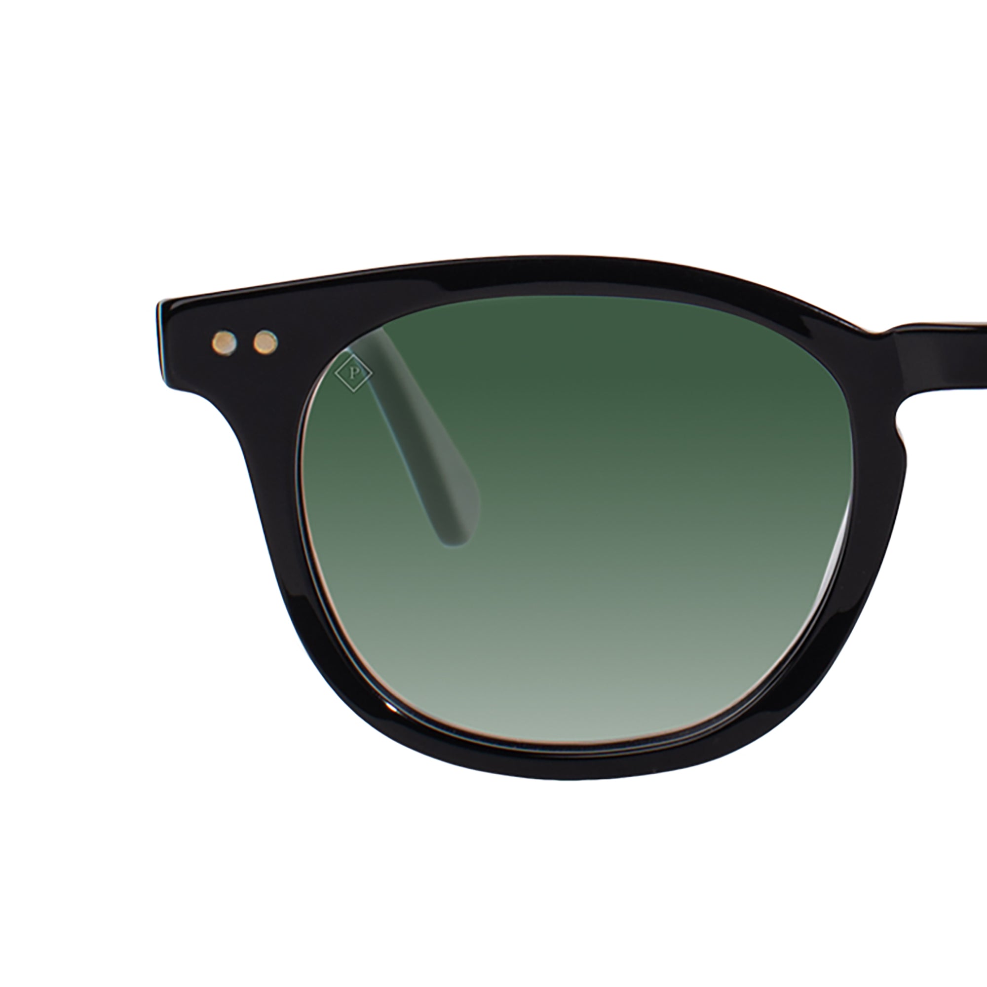 chester black sunglasses green lens