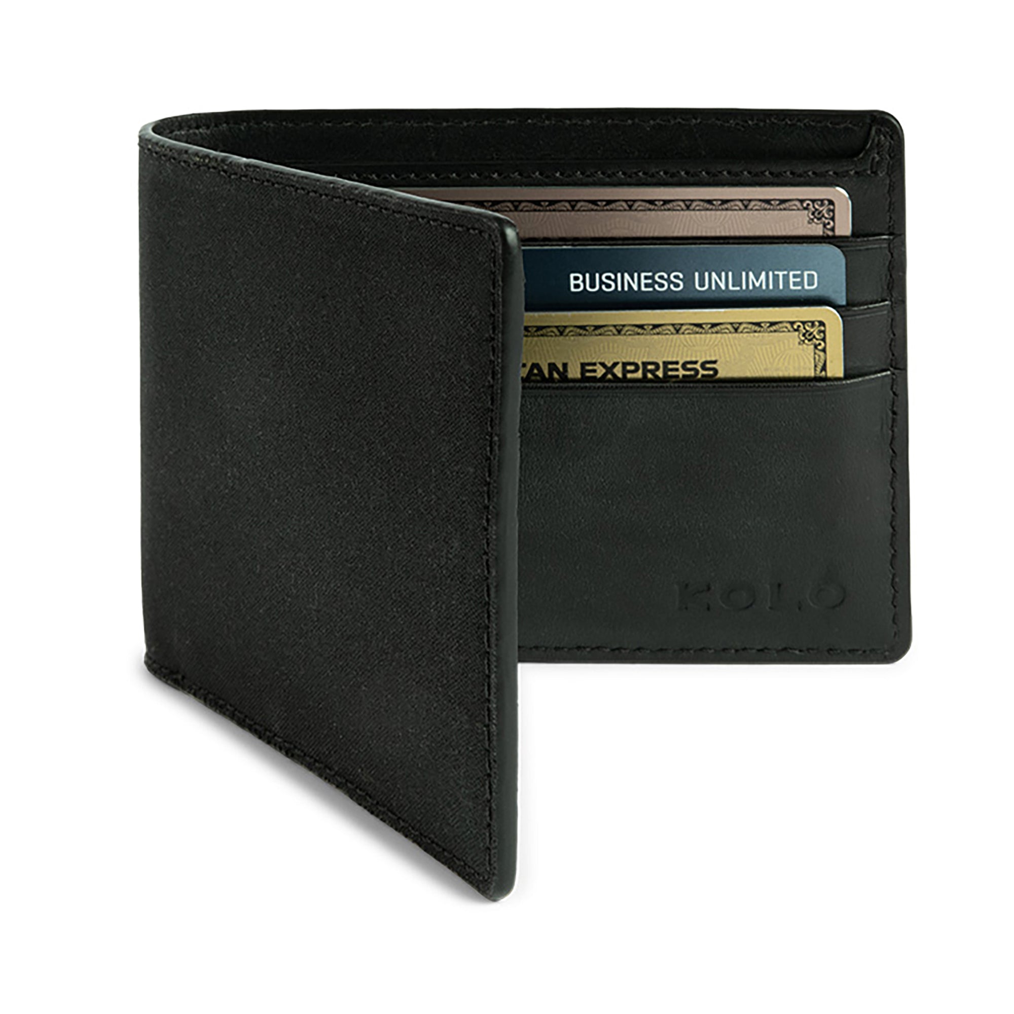 black camden bi-fold wallet 